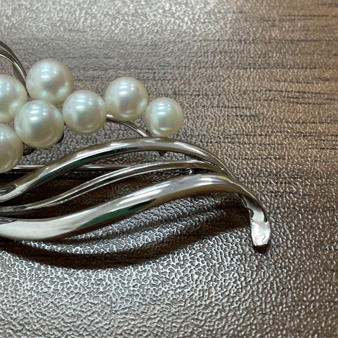 ミキモト MIKIMOTO パールブローチ SILVER