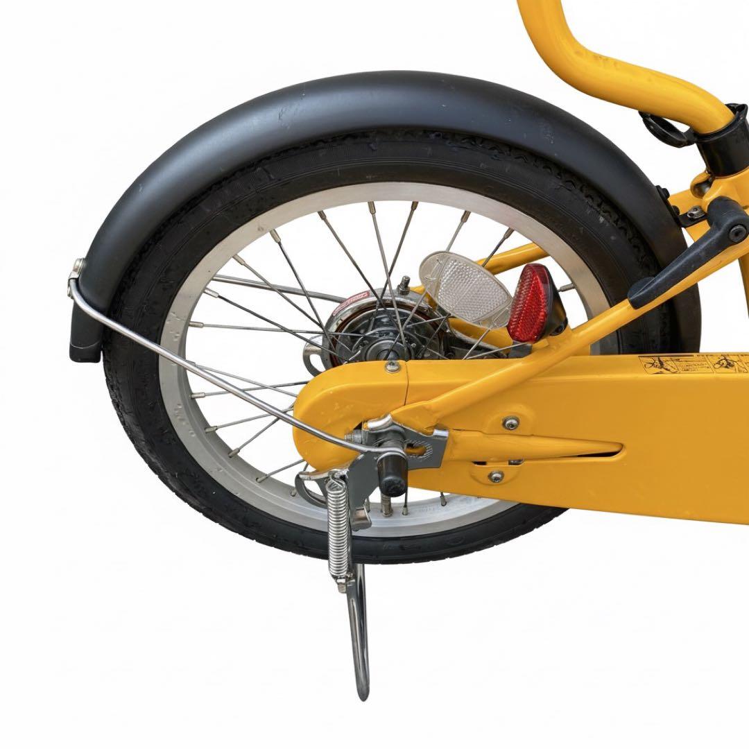 【大阪市南部】【無印良品】16型幼児用自転車 手押し棒付き イエロー