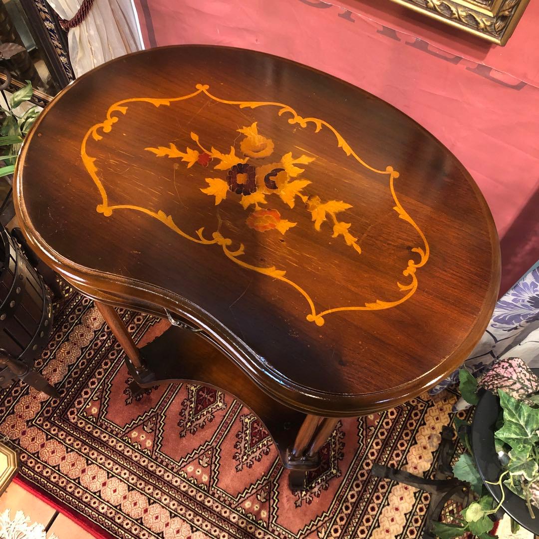 Sale アンティークPT ラウンド　猫脚　　ホールキャビネット