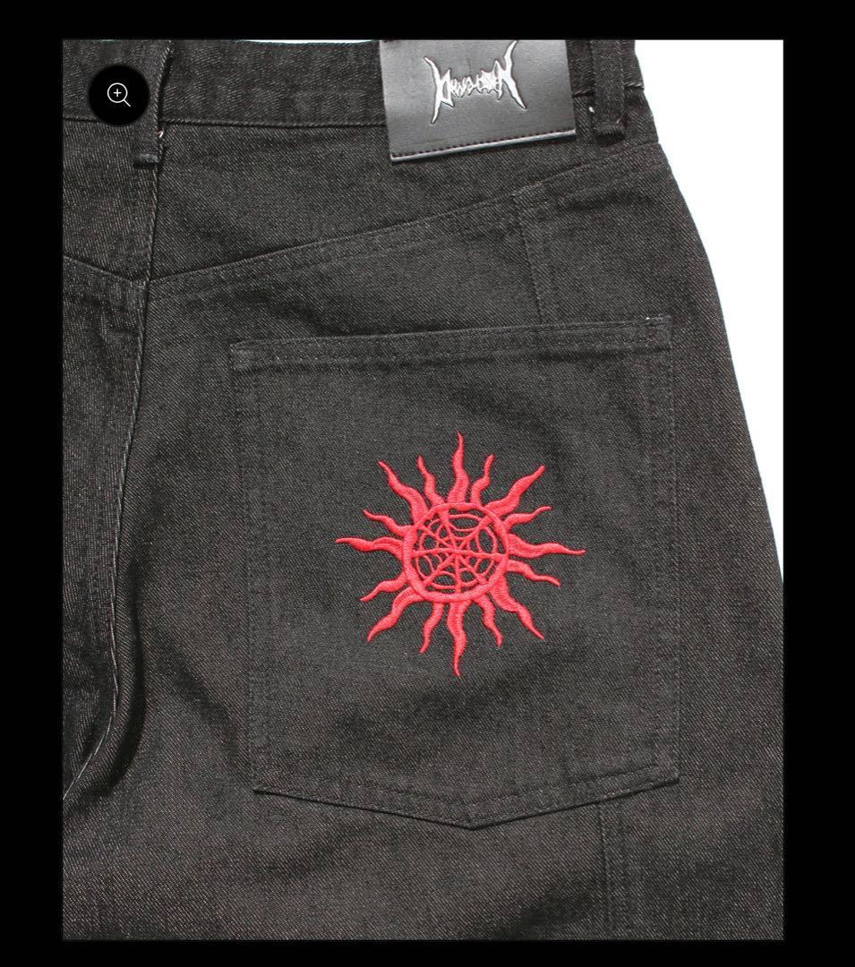 凌*様 NOREMID リジットバギーデニム　ブラックレッド　 Sサイズ