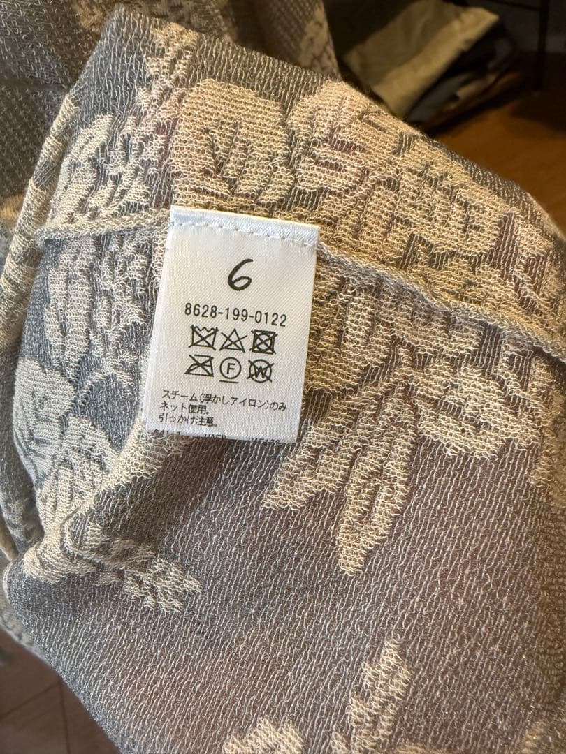 6(ROKU)ジャカード ニット シャツ