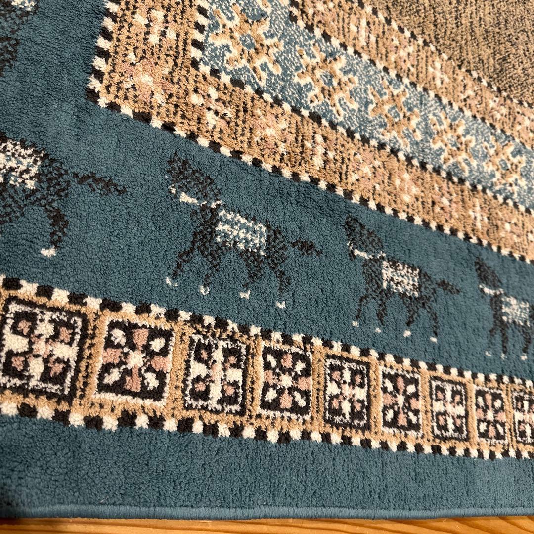 unico CLEVE (クリーブ) パイル ラグ グリーン　140×200