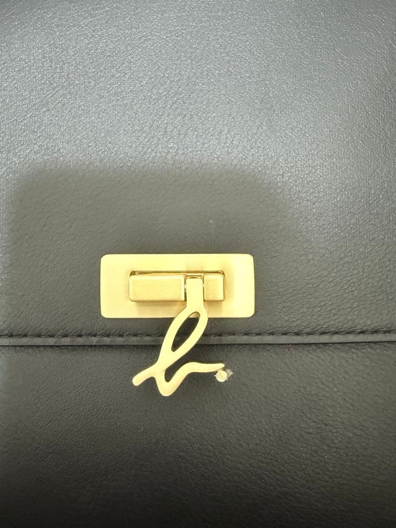 【新品未使用】アニエスベー ブラック レザーショルダーバッグ