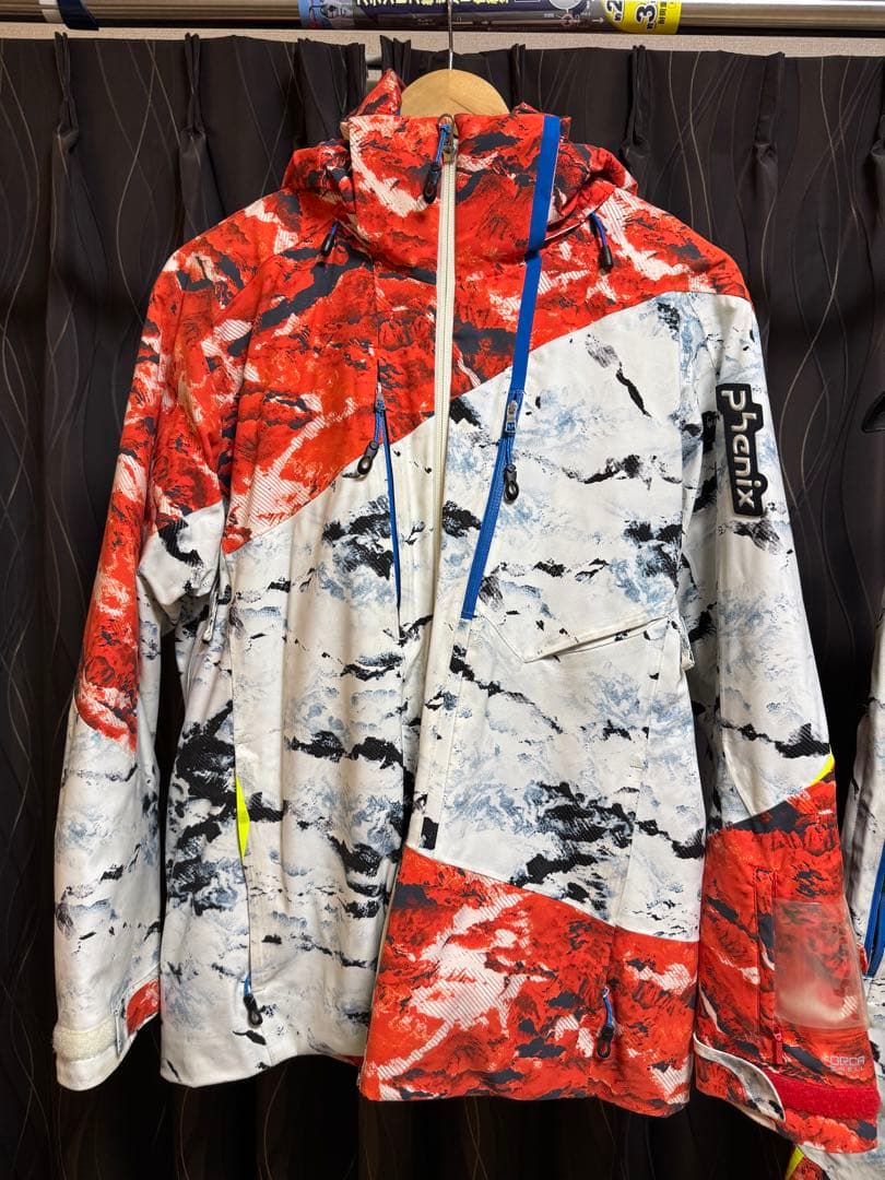 PHENIX スキーウェア 17-18年メンズ レッド/ホワイト クリーニング済