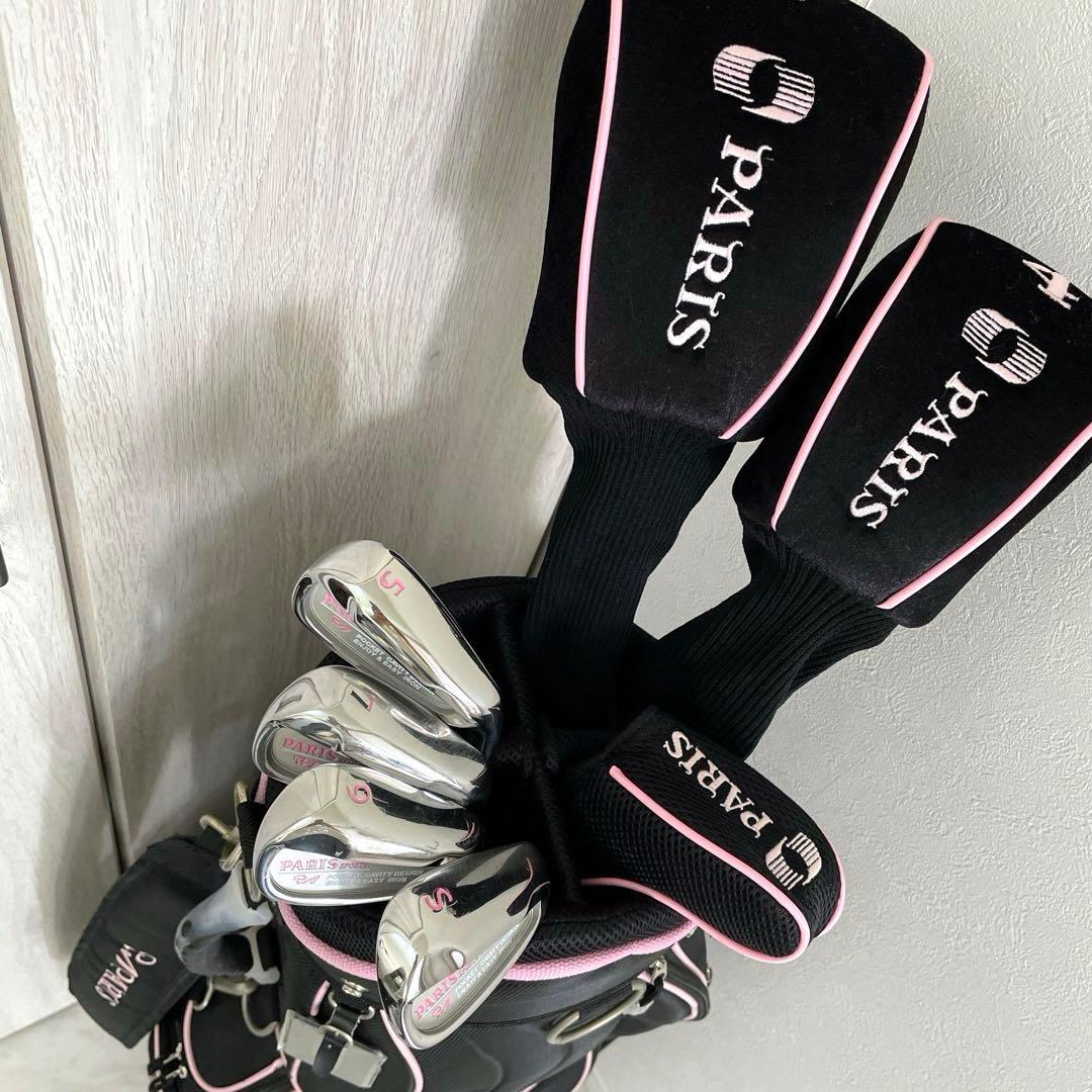 初心者向け　レディース　パリス　Paris　バッグ付ゴルフクラブセット　右利き用