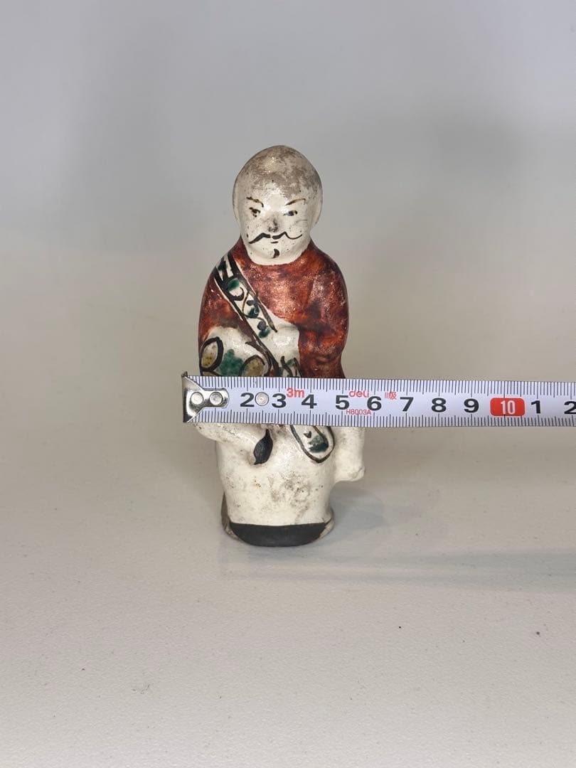 中国 磁州窯 彩絵 人物文 置物 骨董品 コレクション 時代物