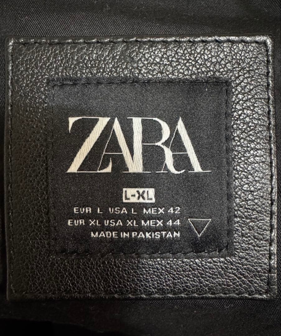 【本革】ZARA ヴァーシティジャケット バッファローレザー L-XL 希少美品
