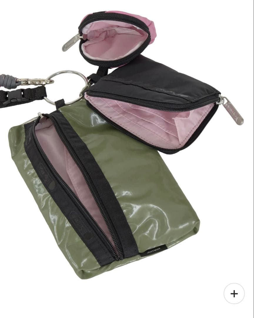 AMERI LeSportsac×AMERI Multi Pouchカーキ　美品