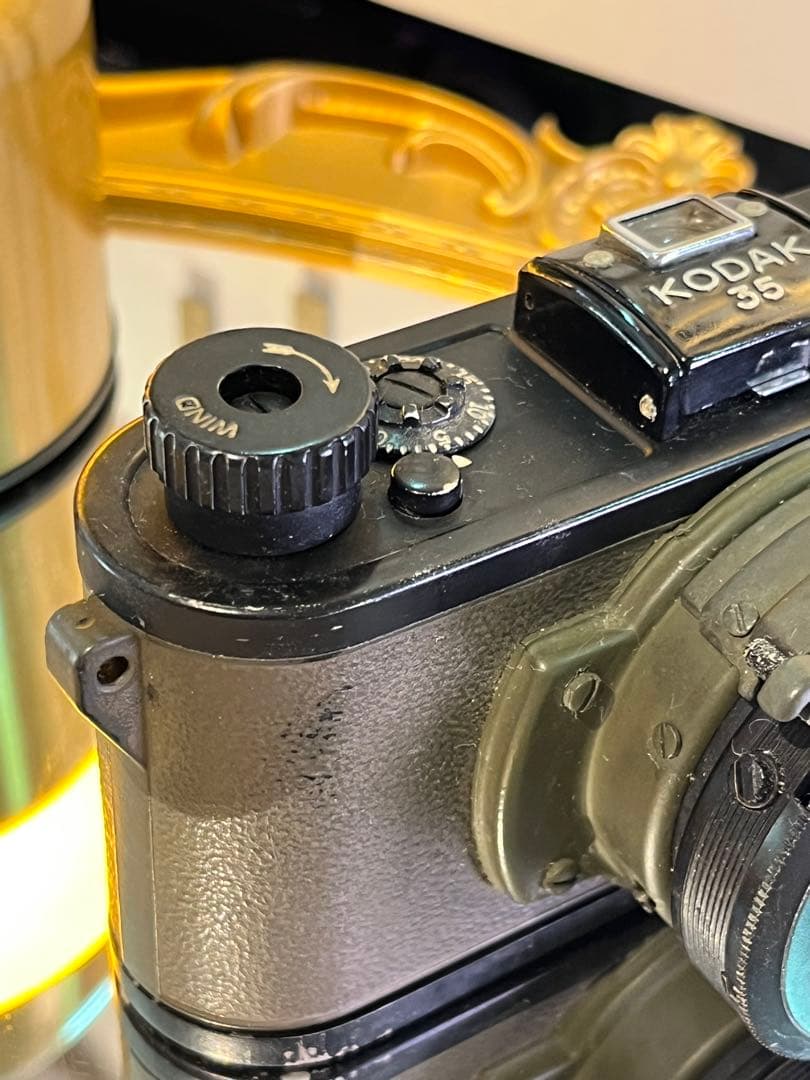 Kodak 35 ミリタリーグリーン 革ケース付