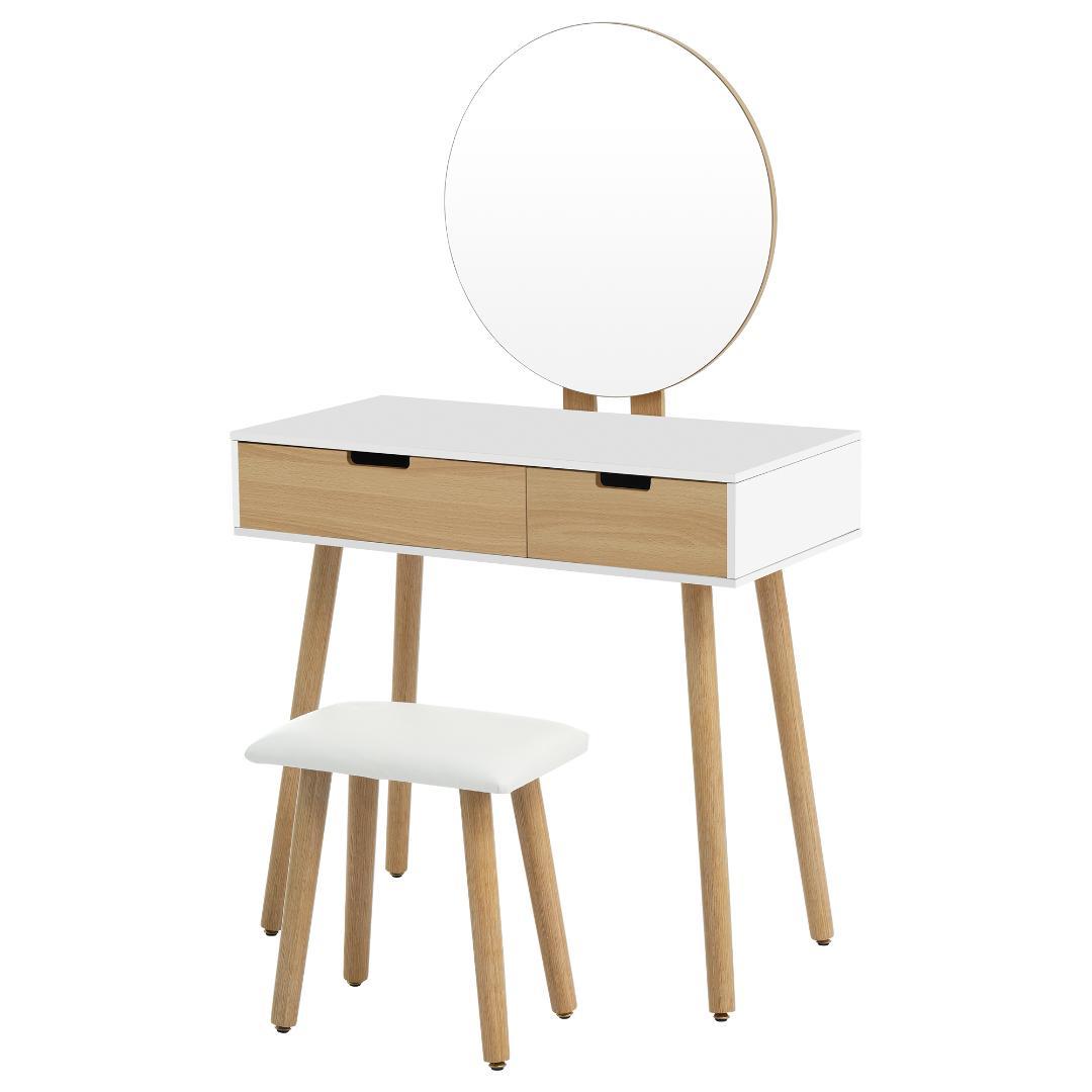 大人気！ドレッサー化粧台 化妆桌化粧テーブル ドレッサーテーブル　WHITE