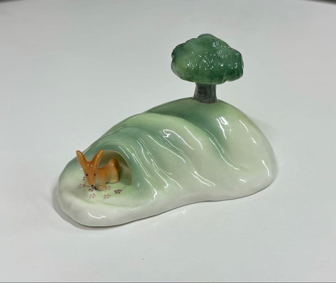 メ*よ様 星の王子さま陶器人形　キツネのほこら(箱付き) 402