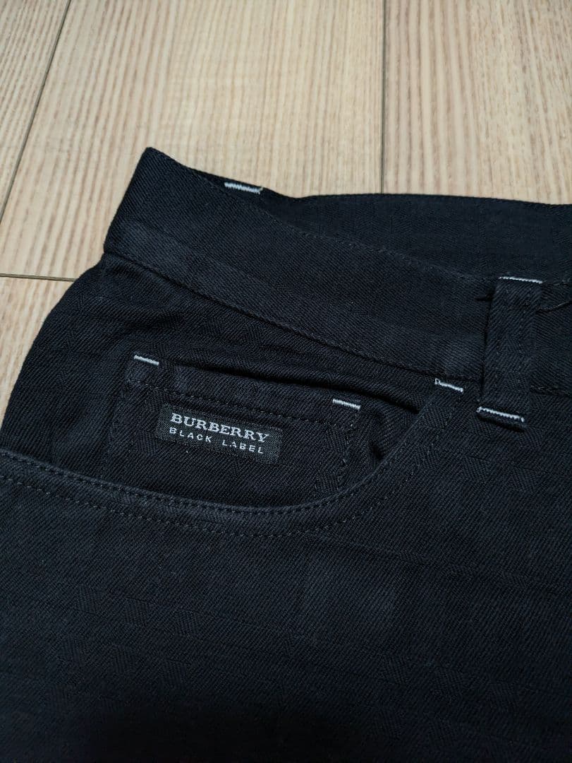 超希少未使用に近い！人気シャドーチェック　ブラックカラー　騎士刺繍　デニム⑥