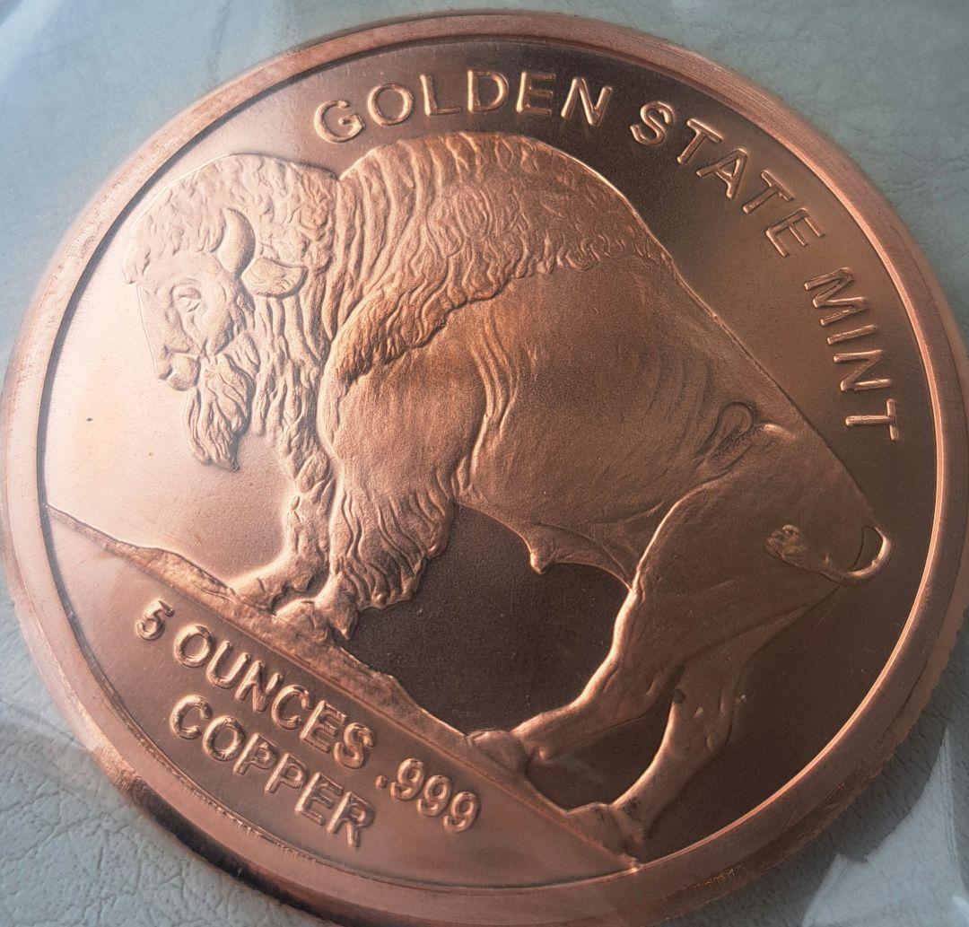 「バッファロ」純銅5オンスメダル