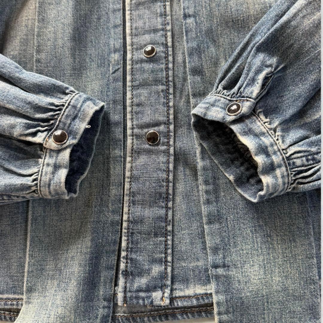 SAINT LAURENT PARIS デニム ボウタイ シャツ S 正規品