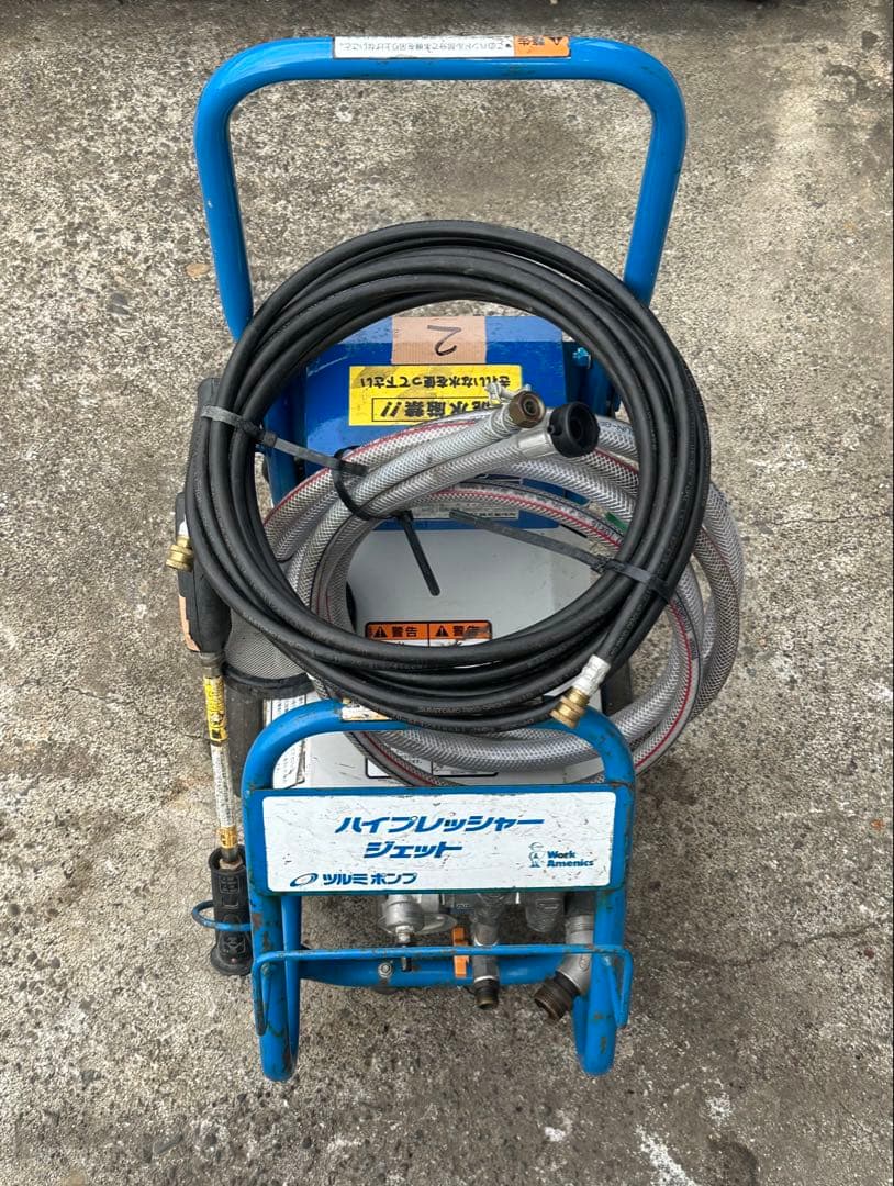 2. 鶴見電動洗浄機HPJ-140-1 100V 60Hz 1.1馬力