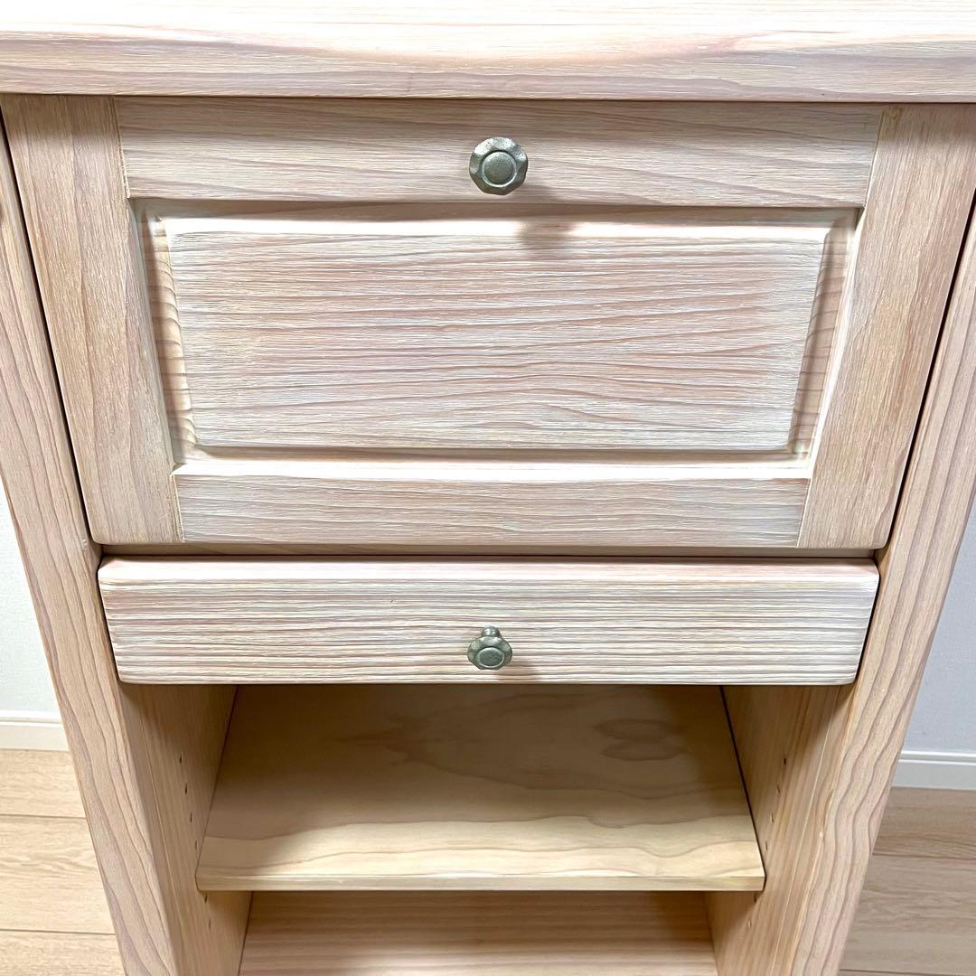 そ103【美品】フレンチカントリー ナチュラル木製 電話台 FAX台 チェスト