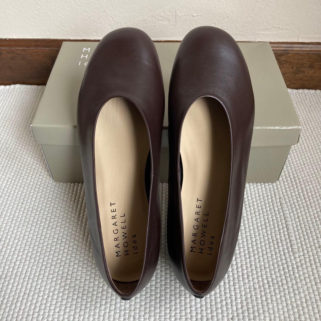 マーガレットハウエル　フラットシューズ　ダークブラウン　24.0