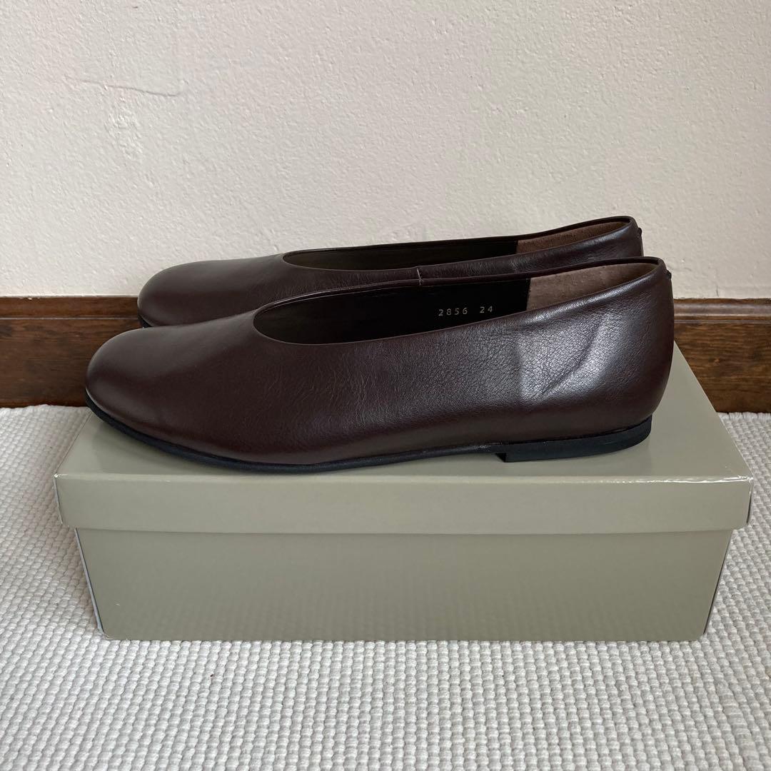 マーガレットハウエル　フラットシューズ　ダークブラウン　24.0