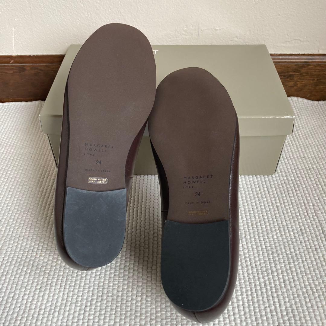 マーガレットハウエル　フラットシューズ　ダークブラウン　24.0