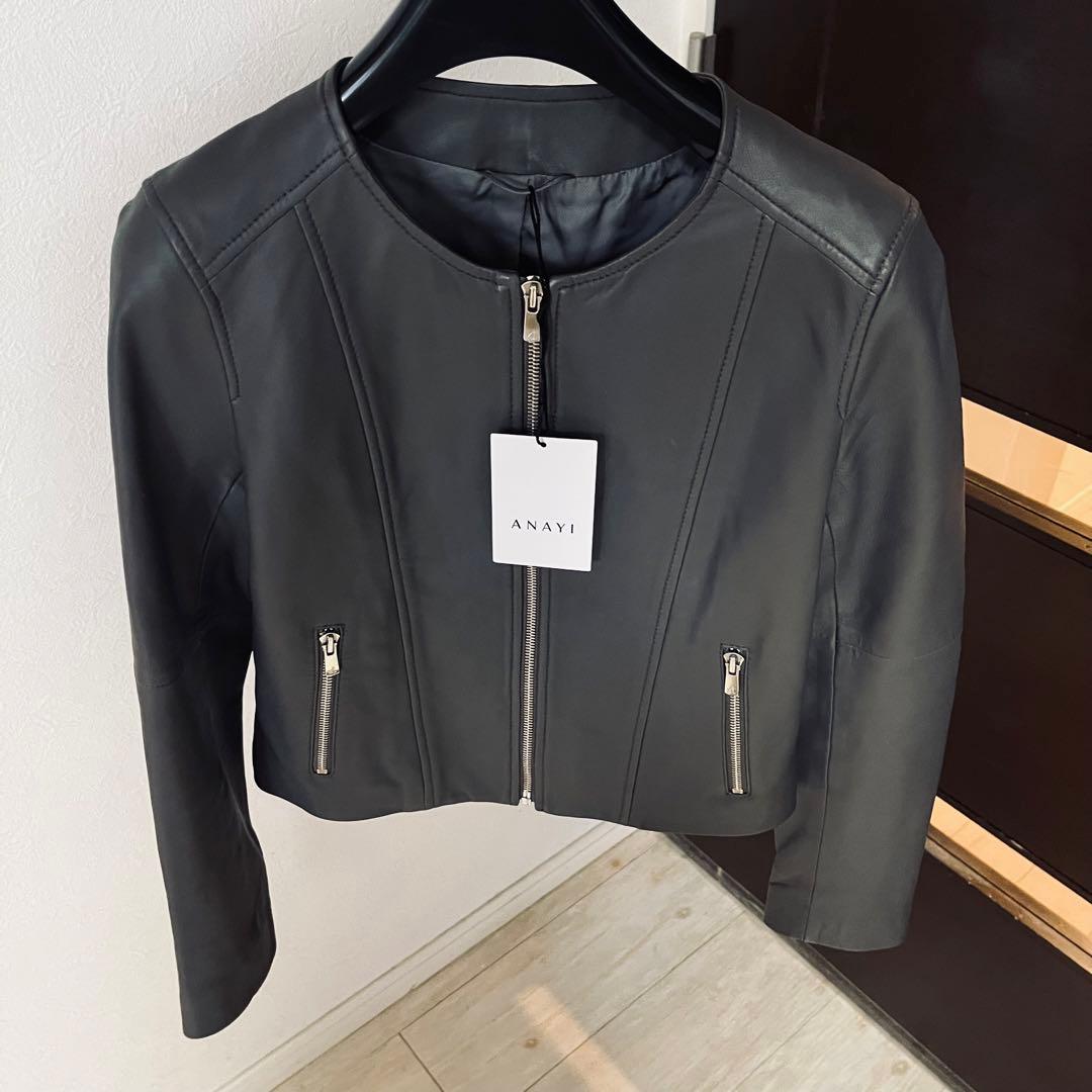 新品☆ANAYI ラムレザークルー　ジャケット/ セオリー、23区、セルフォード