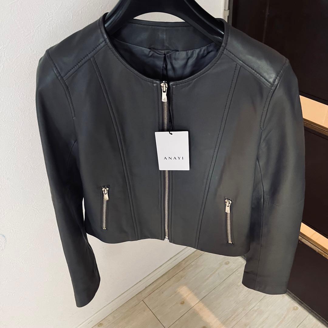 新品☆ANAYI ラムレザークルー　ジャケット/ セオリー、23区、セルフォード