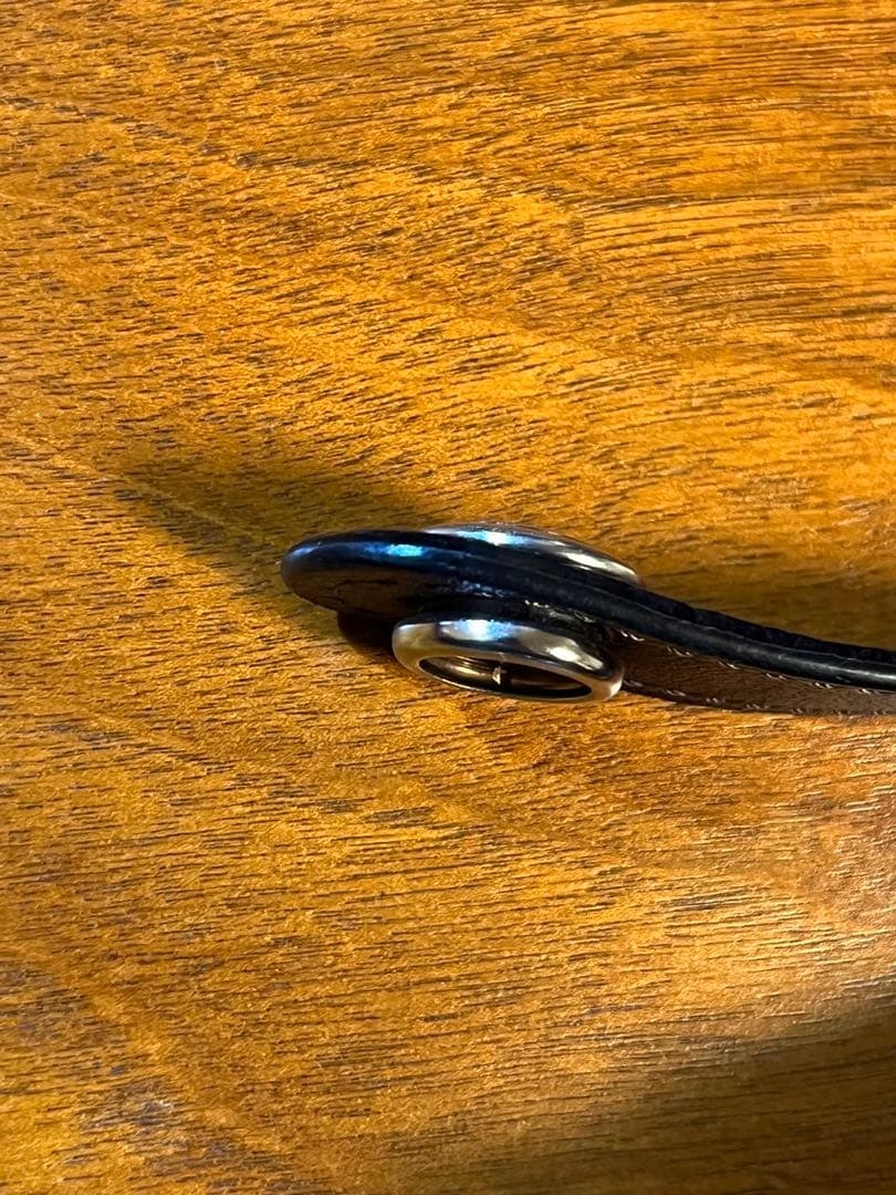 WILDSWANS Leaf クロコ チョコ カラビナキーリング付き