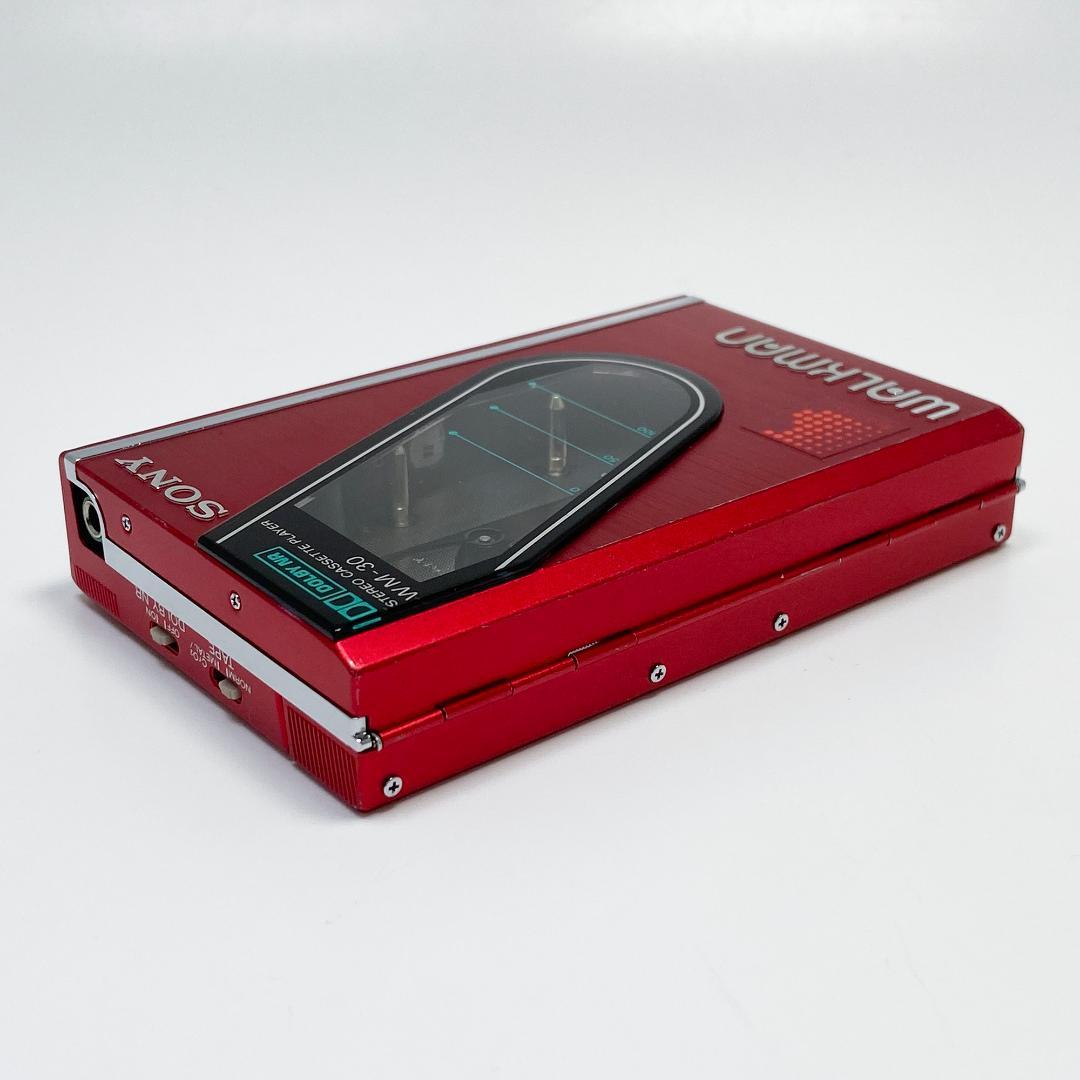 メンテナンス品 SONY WALKMAN WM-30 カセットプレーヤー レッド
