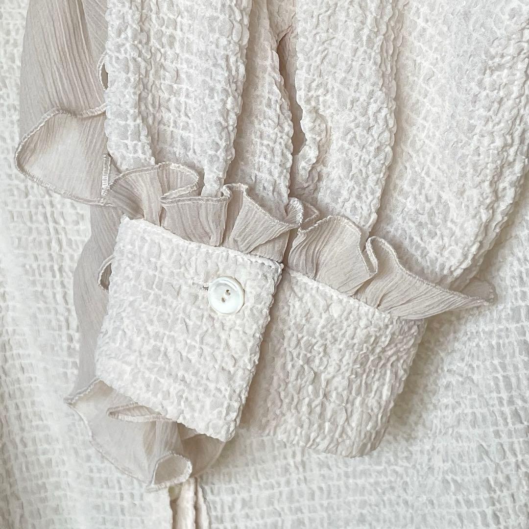 美品 23AW◆イエナ ボリュームカラーブラウス 長袖 ベージュ