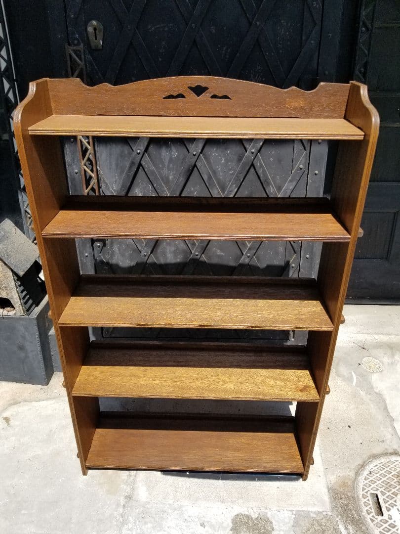 1960's　クサビ　透かし彫り　細工　飾り棚　オープン　ラック　シェルフ