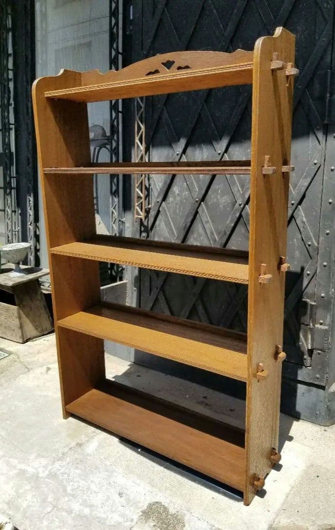 1960's　クサビ　透かし彫り　細工　飾り棚　オープン　ラック　シェルフ