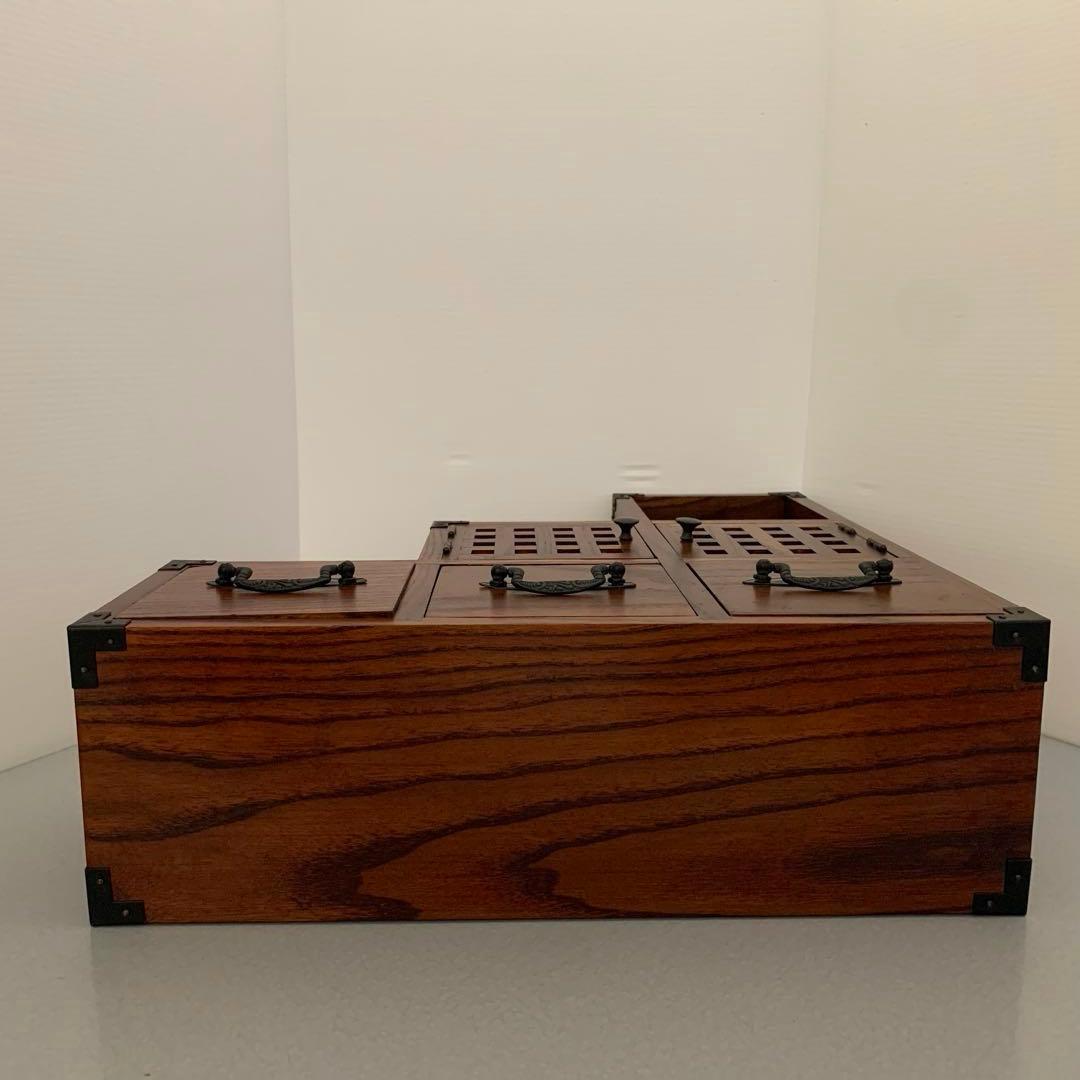 昭和レトロ　木製ミニ階段箪笥　引き出し付き収納ボックス