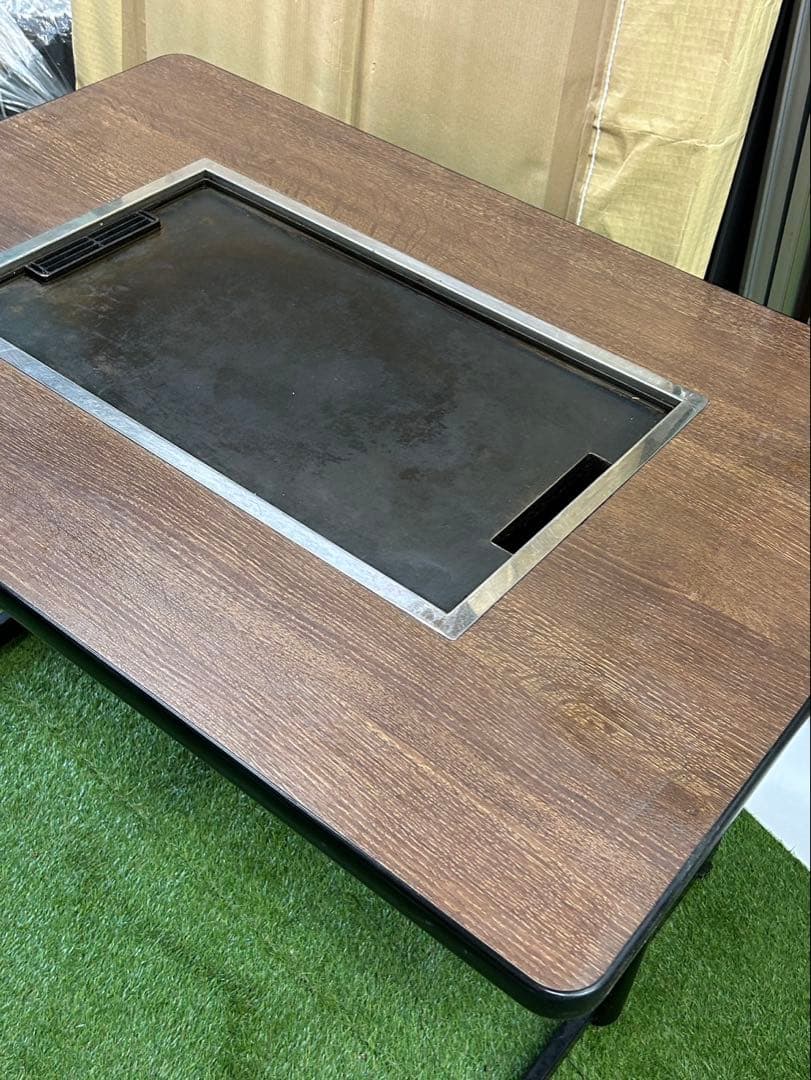 長方形　サカモト　お好み焼きテーブル　動作ok 都市ガス13A用　鉄板　厨房機器