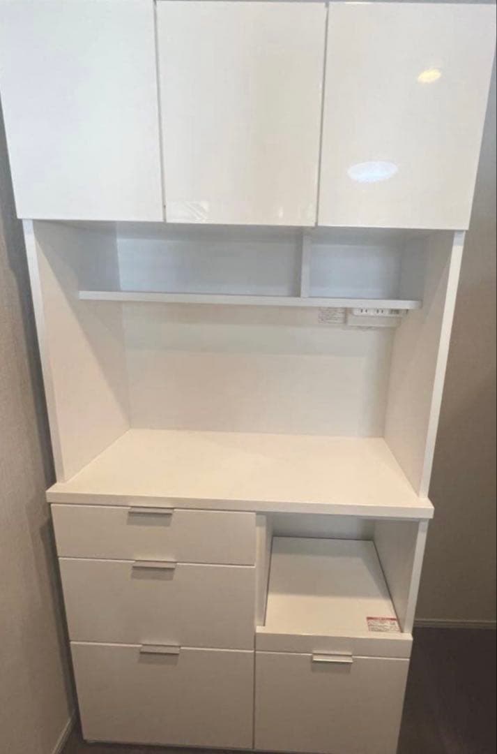 ニトリ　キッチンボード　エトナ　ホワイト