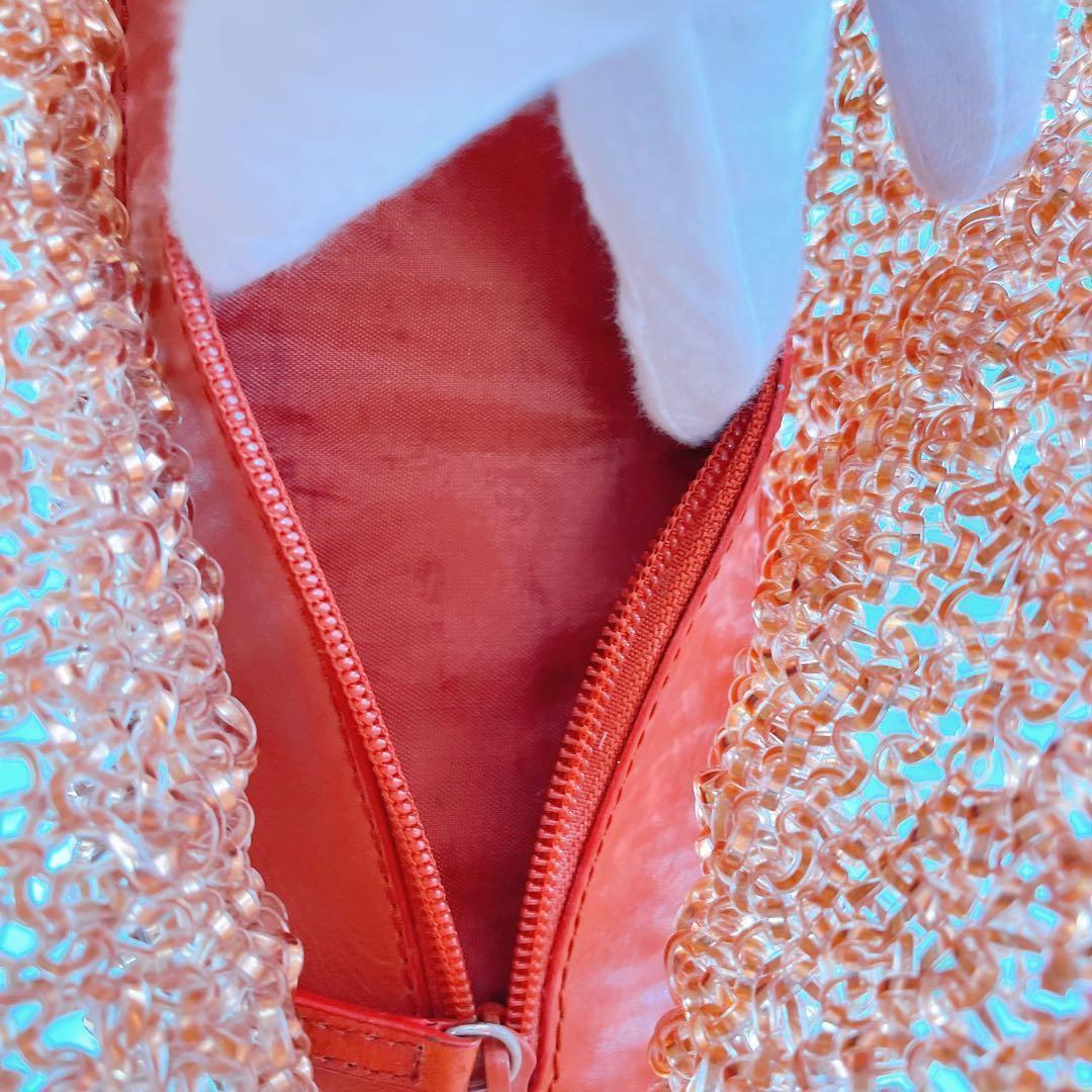 激レア アンテプリマ ワイヤー ハンドバッグ ピンクゴールド スタンダードレザー