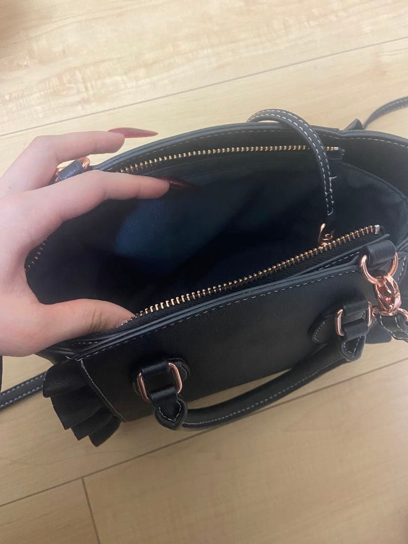 サマンサベガ トートバッグ フリル ブラック