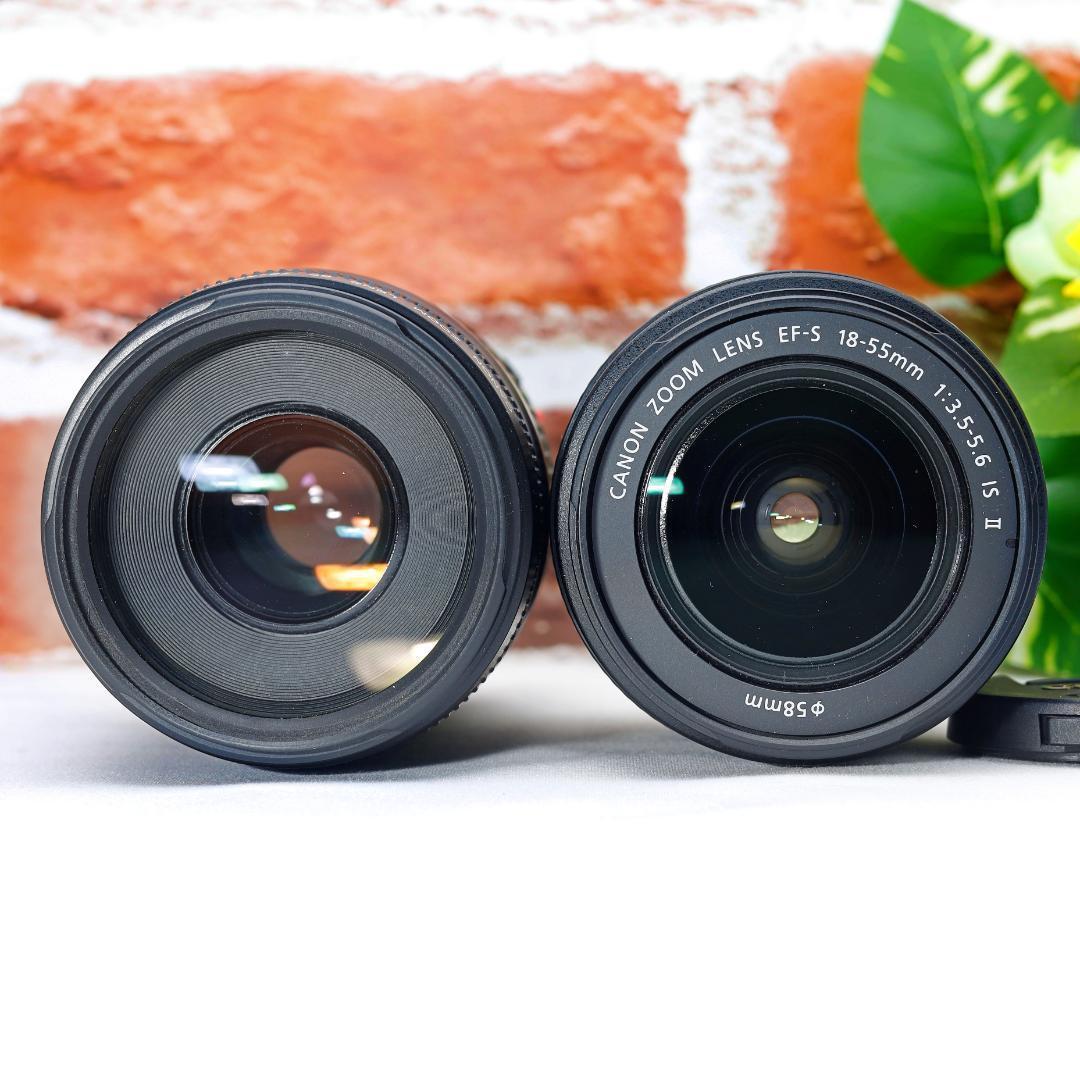 超望遠レンズ付き✨Wi-Fi画像転送✨Canon Kiss X8i✨ダブルレンズ