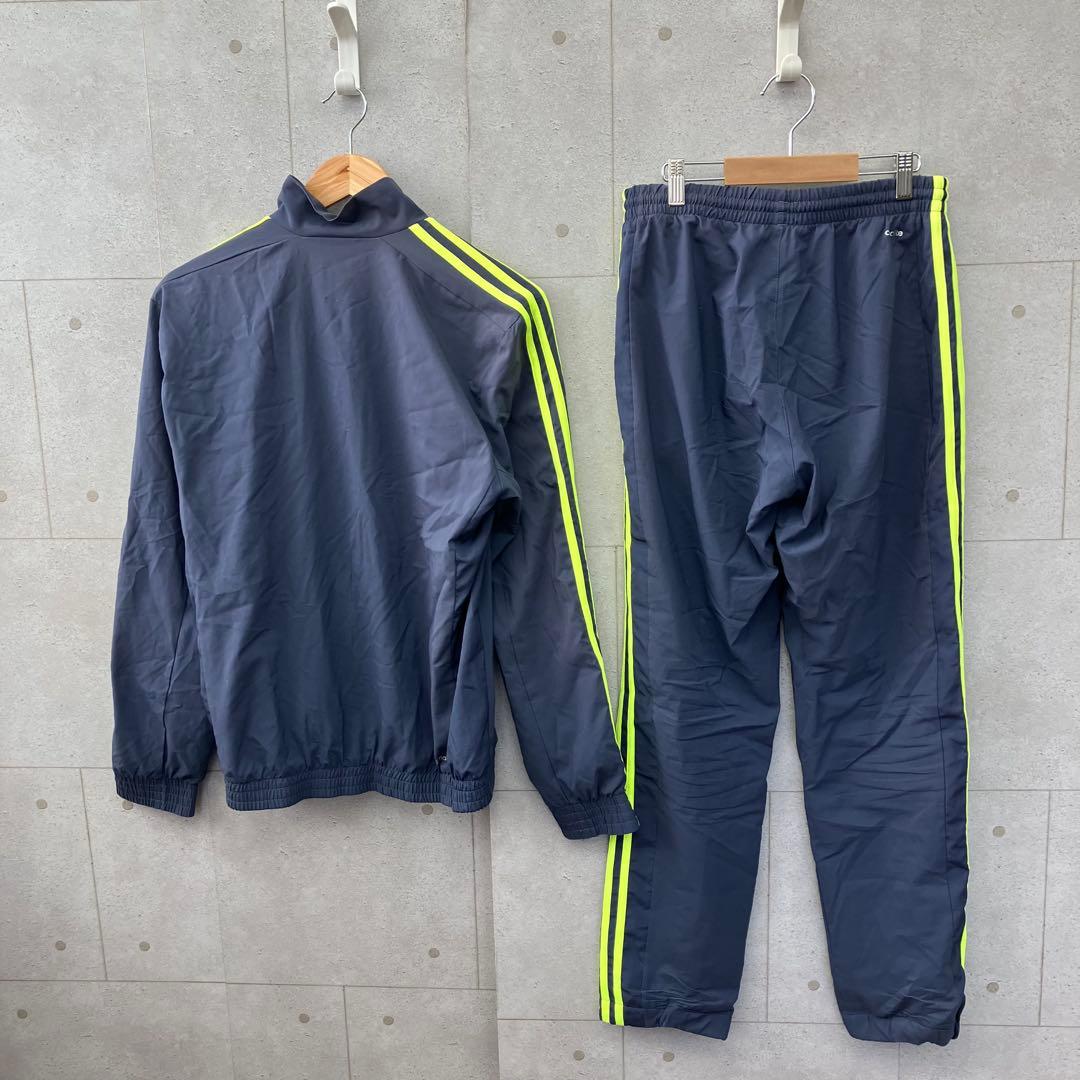 adidas アディダス ジャージ上下 メンズセットアップ メッシュ M 紺 黄