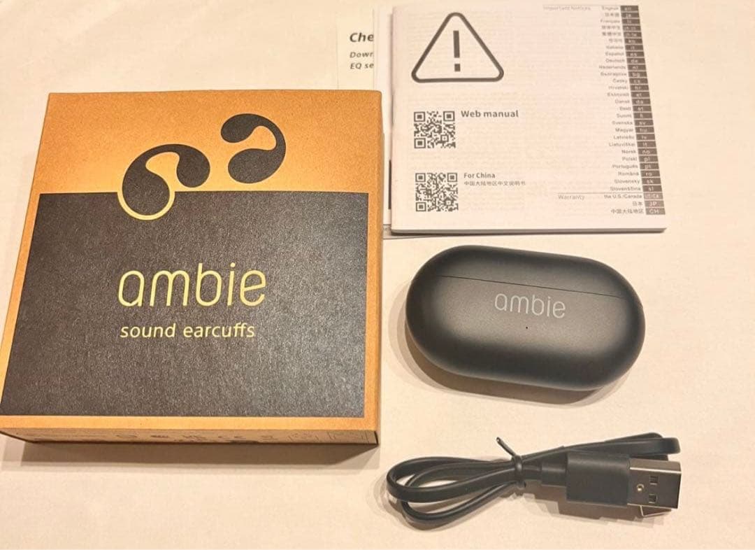 ambie sound earcuffs AM-TW02 ブラック✖️ブラック