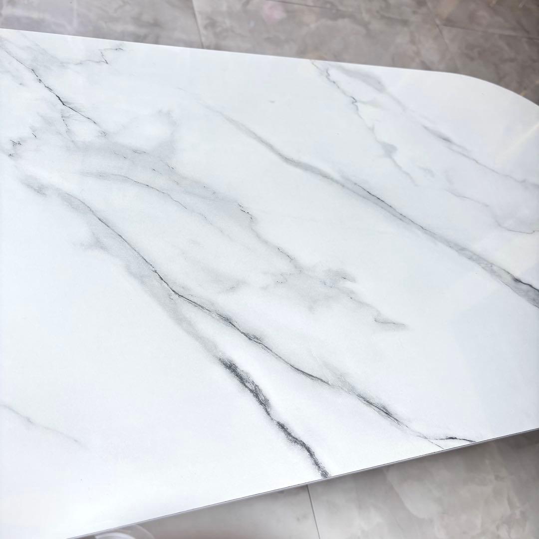 送料込　取説付　素敵　レガートコーヒーテーブルL ゴールド×マーブル