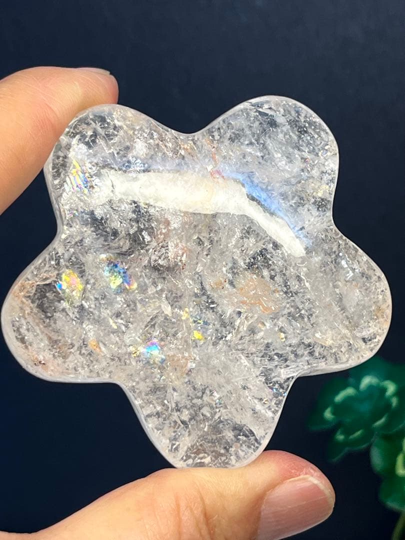 天然石　高品質　ピンクアゼツライト　ぷっくりお星様　約140g台座付き⭐️1920