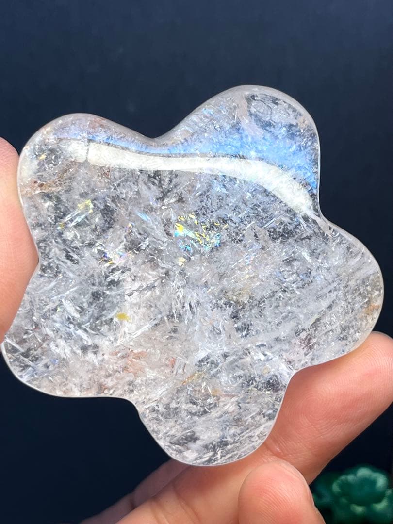 天然石　高品質　ピンクアゼツライト　ぷっくりお星様　約140g台座付き⭐️1920