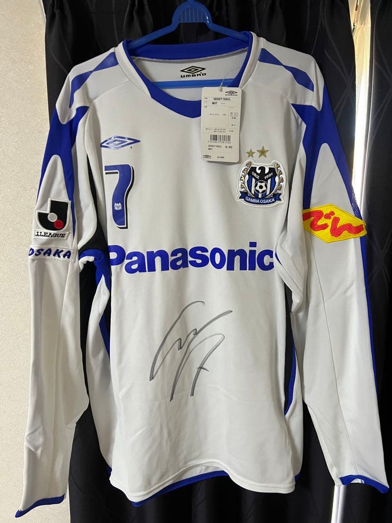 ガンバ大阪　アウェイ　長袖　7番　遠藤保仁選手　直筆サイン