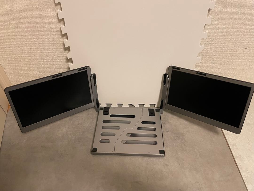 Kwumsy F2 トリプルポータブルモニター 14\" 画面×2 &スタンド