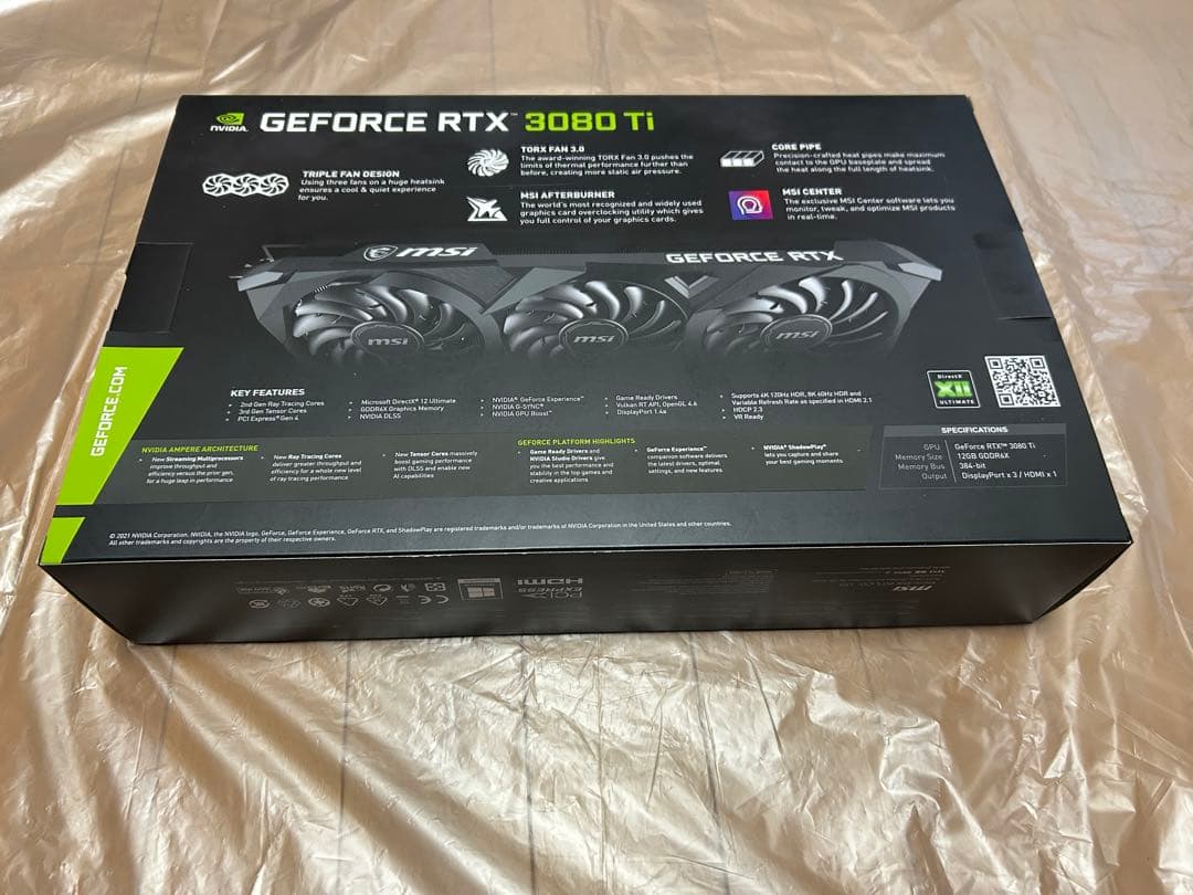 グラフィックボード・グラボ・ビデオカード MSI GeForce RTX 3080 Ti VENTUS 3X