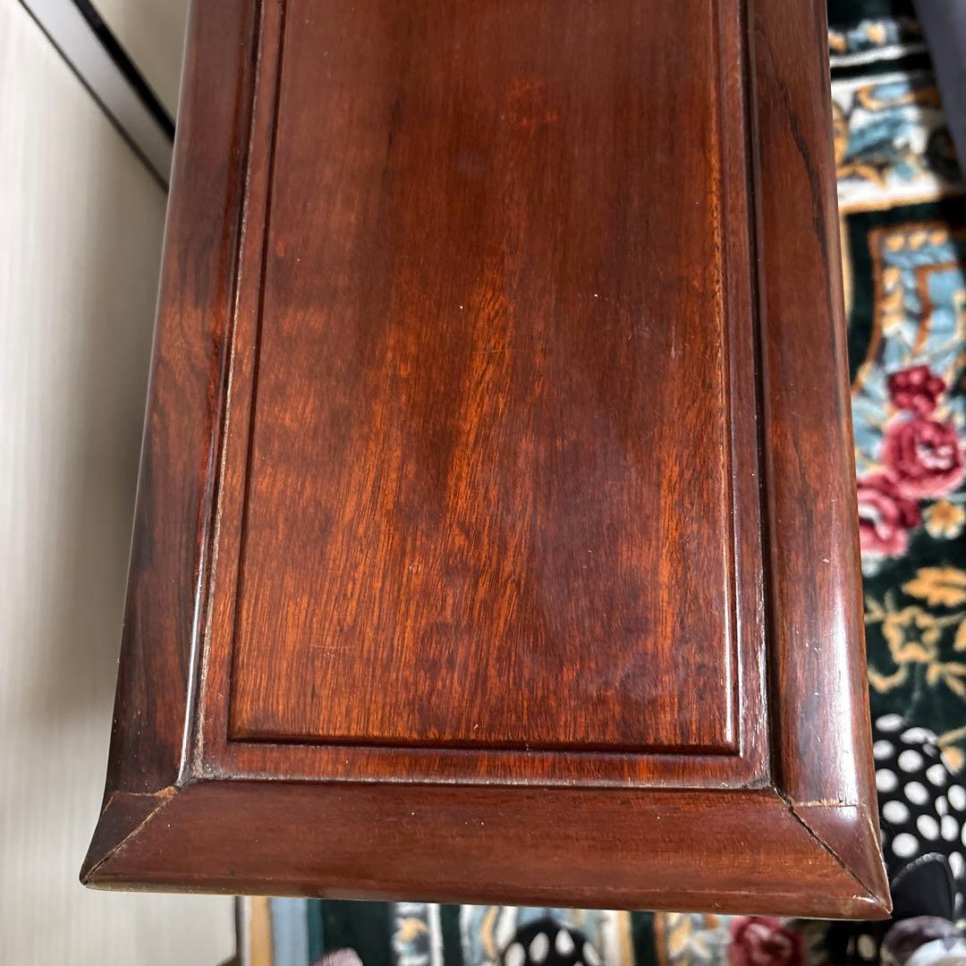 高級家具❣️花梨　木製飾り棚 引き出し付き