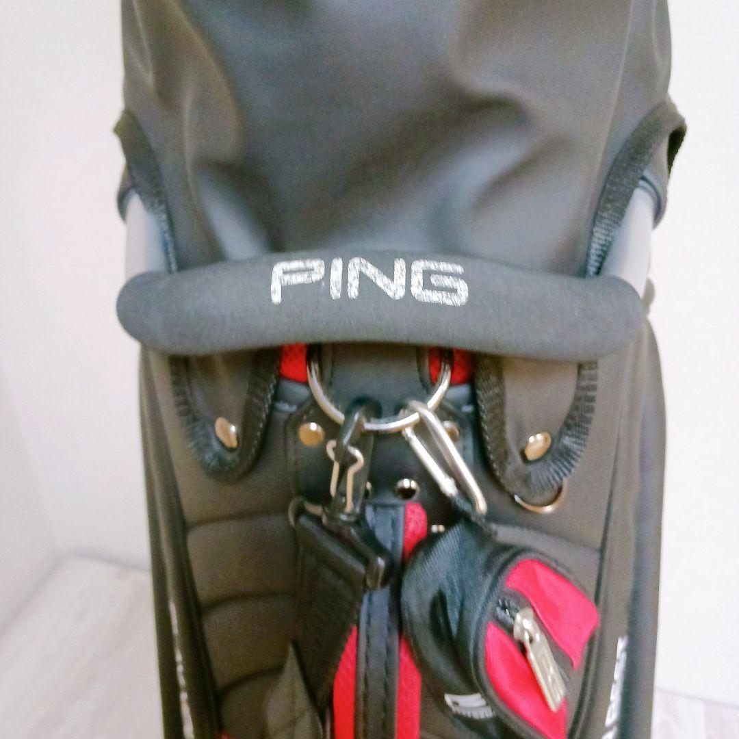 ＰＩＮＧ ピン ゴルフ キャディバッグ９型【ブラック/レッド】美品！