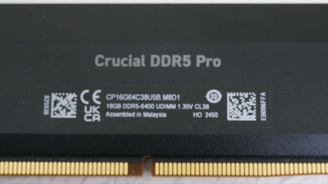 Crucial　PRO (マイクロン製) 16GB×2枚 DDR5-6400