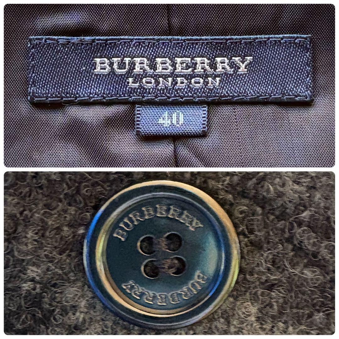 美品 BURBERRY LONDON ウールワンピース アルパカ混 グレー40