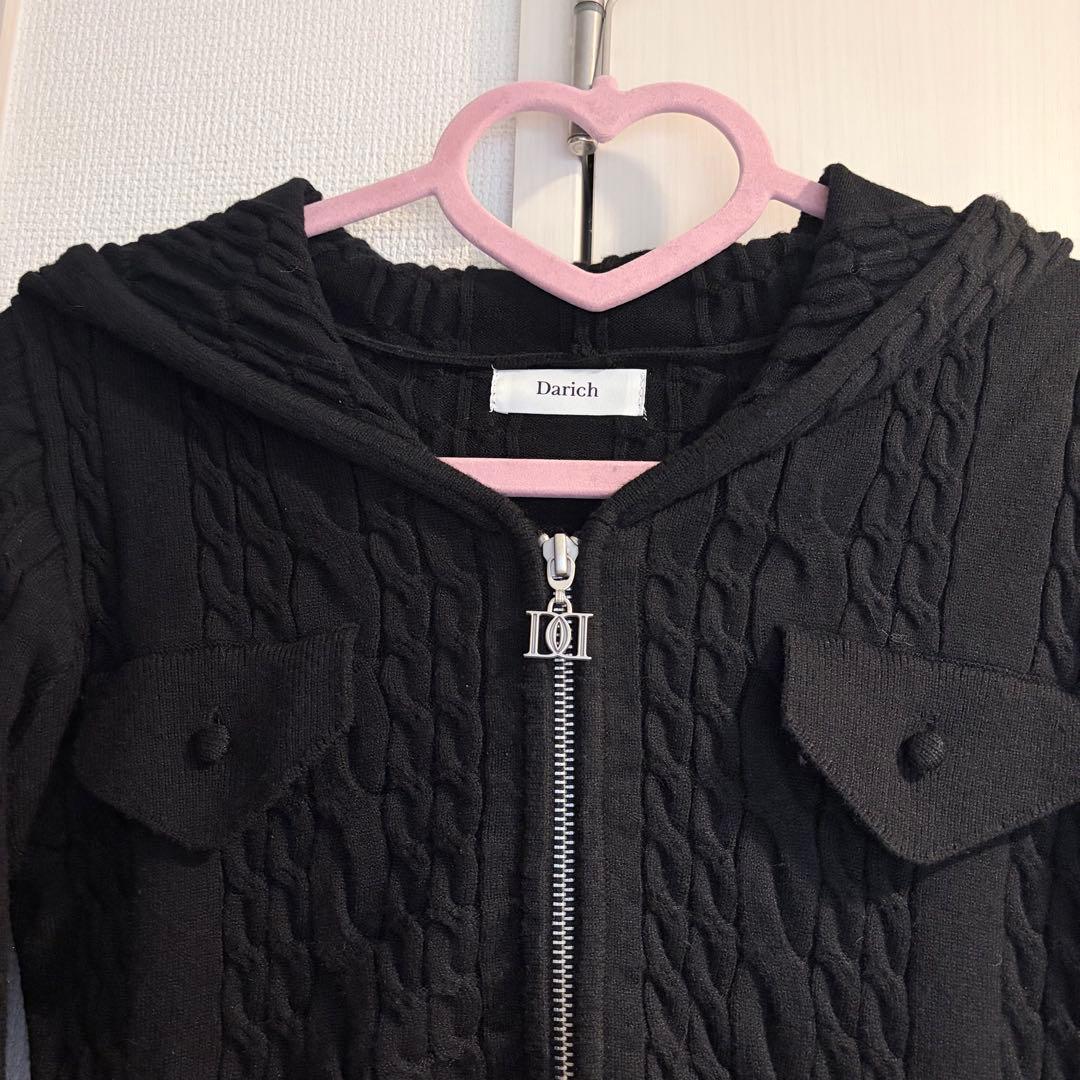 あ*様 ♡ ダーリッチ Darich ♡ オープンケーブルニットミニワンピース