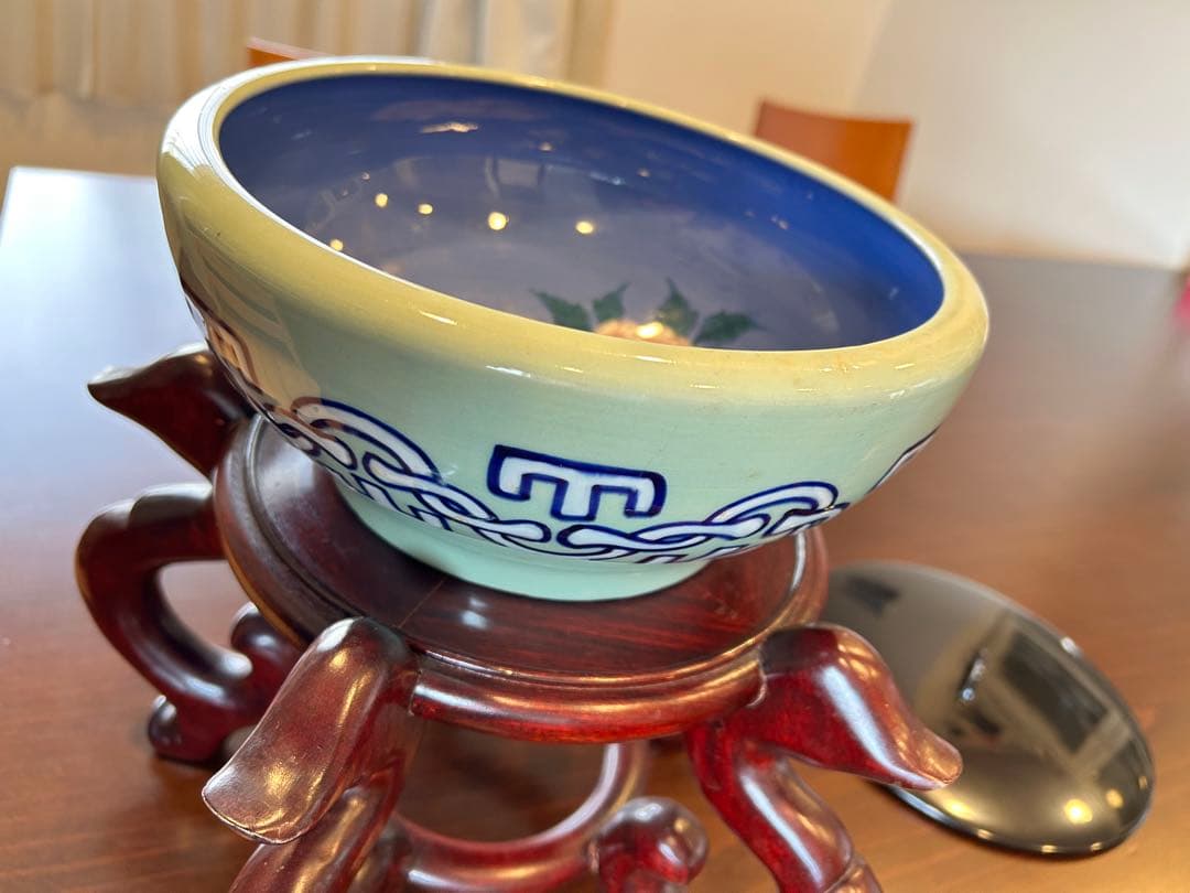 彩色深鉢(水指)